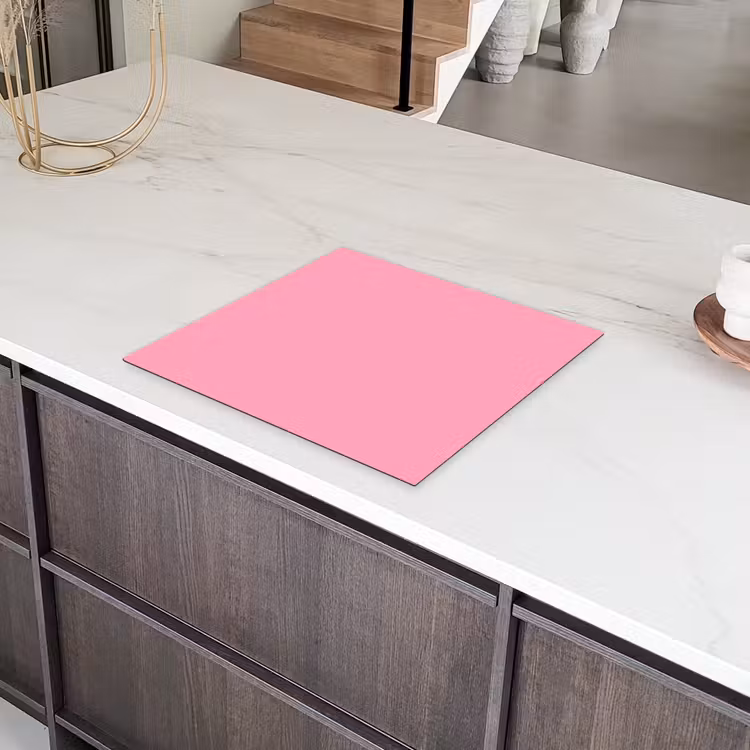 Bubblegum - Pink - Roze Inductie beschermer vinyl 3mm middel 274 -sfeer8
