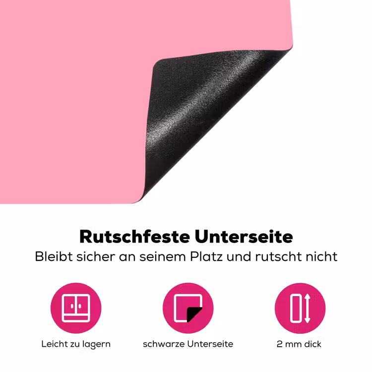 Bubblegum - Pink - Roze Inductie beschermer vinyl 3mm middel 274 -zzzzzzz-lf-onderkant