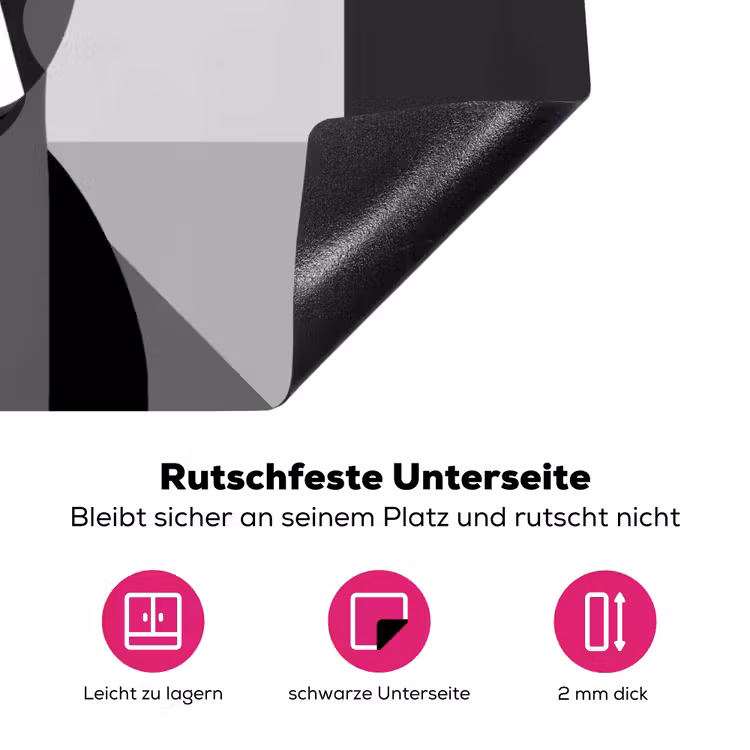 Buldog - Zwart - Abstract - Vlakken Inductie beschermer vinyl 3mm klein -zzzzzzz-lf-onderkant