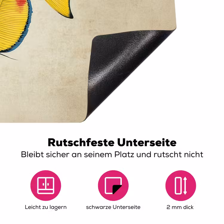Kleurrijk - Vis - Schubben - Illustratie Inductie beschermer vinyl 3mm klein -zzzzzzz-lf-onderkant