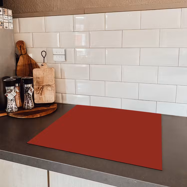 Burnt - Copper - Rood Inductie beschermer vinyl 3mm middel 274 -sfeer3
