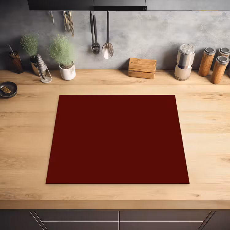 Burnt - Mahogany - Rood Inductie beschermer vinyl 3mm middel 274 -sfeer5