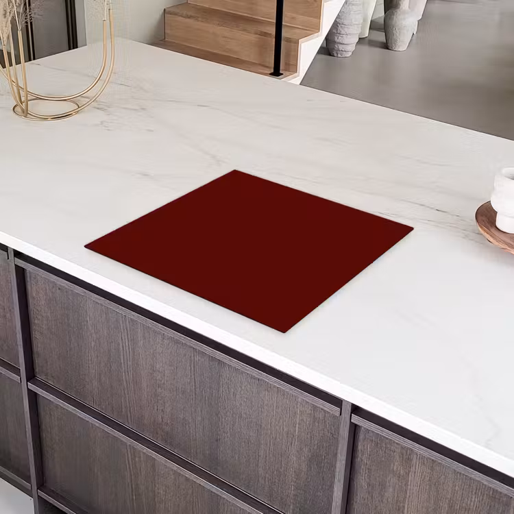 Burnt - Mahogany - Rood Inductie beschermer vinyl 3mm middel 274 -sfeer8