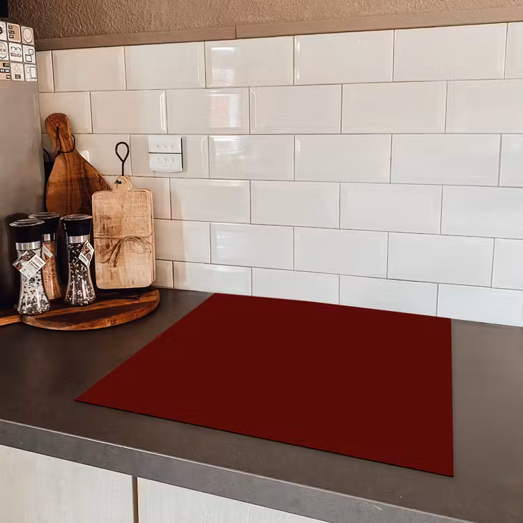 Burnt - Mahogany - Rood Inductie beschermer vinyl 3mm middel 274 -sfeer3