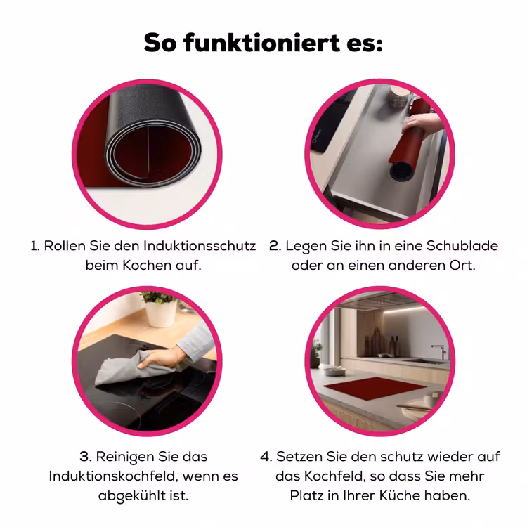 Burnt - Mahogany - Rood Inductie beschermer vinyl 3mm middel 274 -zzzzzzz-lf-werking