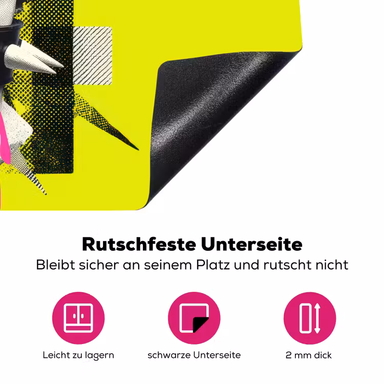 Buste - Verf - Geel Inductie beschermer vinyl 3mm klein -zzzzzzz-lf-onderkant