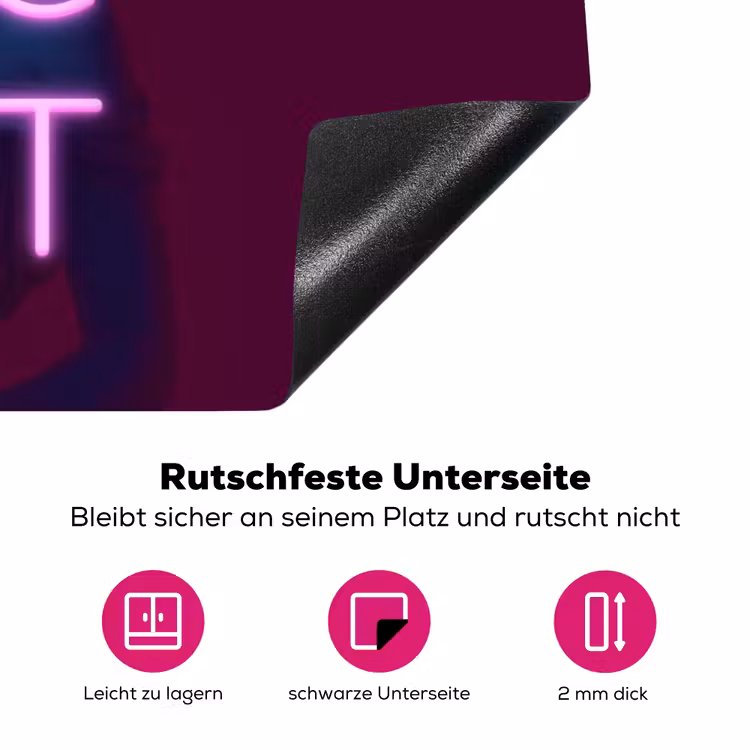 Buste - Neon - LED - Letters Inductie beschermer vinyl 3mm klein -zzzzzzz-lf-onderkant