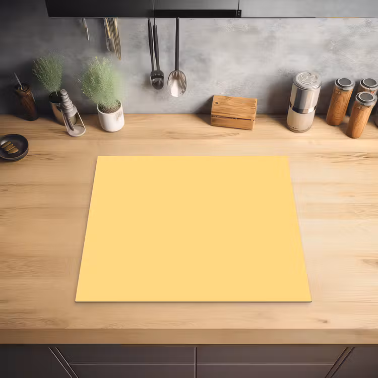 Butter - Geel - Yellow Inductie beschermer vinyl 3mm middel 274 -sfeer5