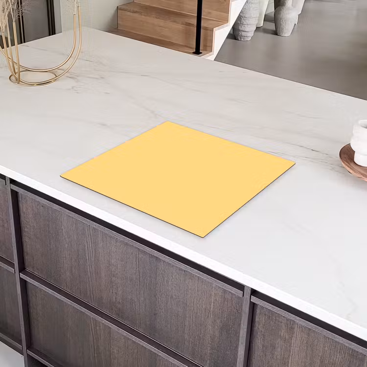 Butter - Geel - Yellow Inductie beschermer vinyl 3mm middel 274 -sfeer8