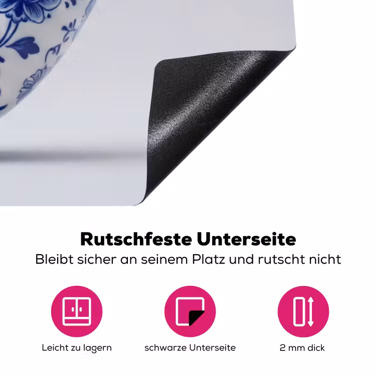 Chilipeper - Keramiek - Blauw Inductie beschermer vinyl 3mm klein -zzzzzzz-lf-onderkant