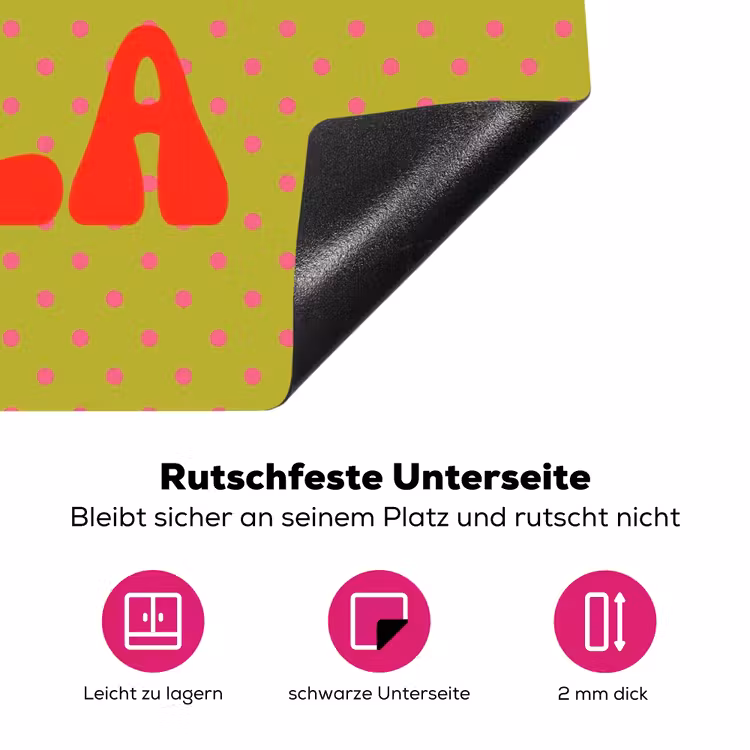 Ciao bella - Rood - Groen - Stippen Inductie beschermer vinyl 3mm klein -zzzzzzz-lf-onderkant