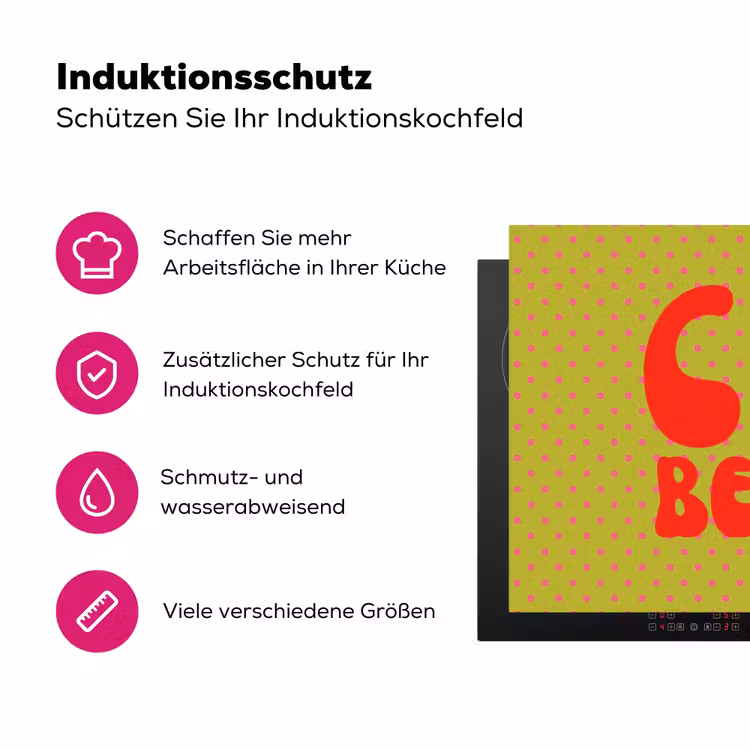 Ciao bella - Rood - Groen - Stippen Inductie beschermer vinyl 3mm klein -zzzzzzz-lf-ups