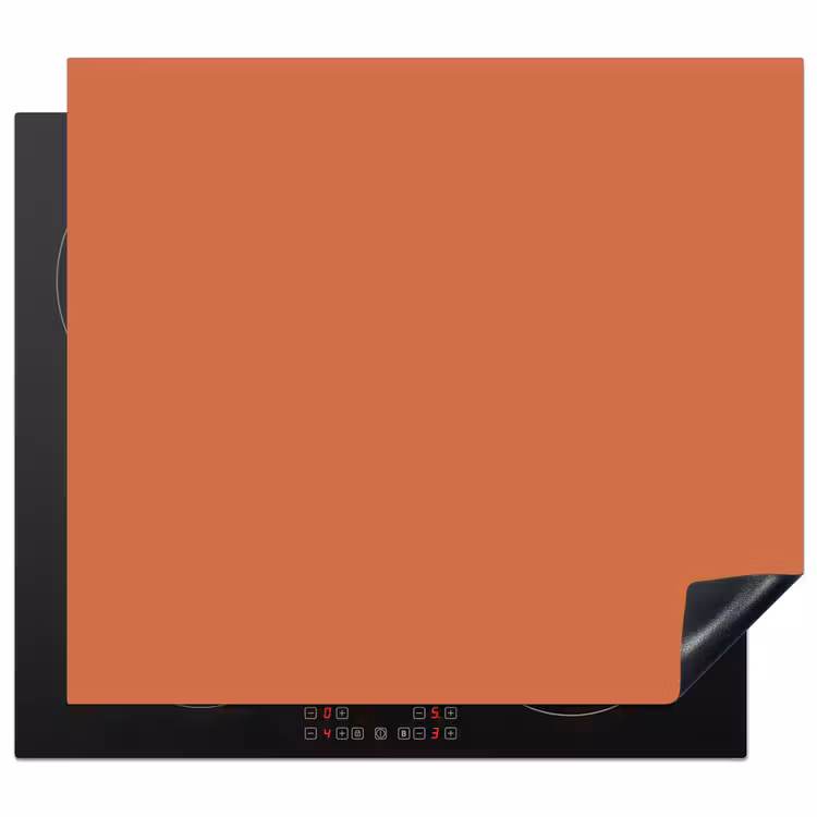 Classic - Terracotta - Oranje Inductie beschermer vinyl 3mm middel 274 -3d