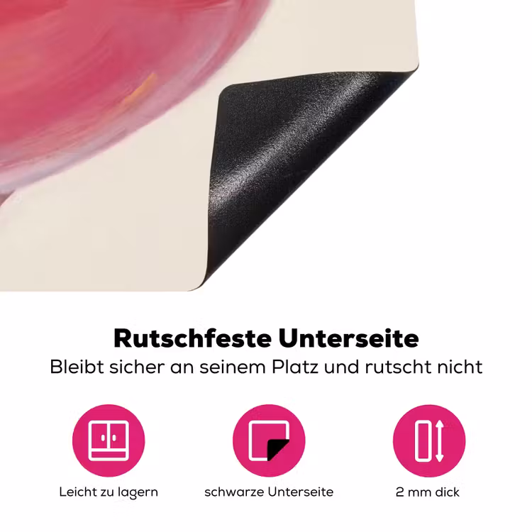 Cocktail - Framboos - Drank - Modern - Roze Inductie beschermer vinyl 3mm middel -zzzzzzz-lf-onderkant