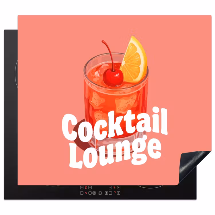 Cocktail Lounge - Glas - Koraal Inductie beschermer vinyl 3mm middel -3d