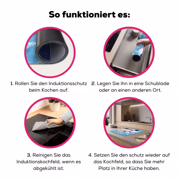 Cocktail - Zwembad - Zomer - Blauw Inductie beschermer vinyl 3mm middel -zzzzzzz-lf-werking