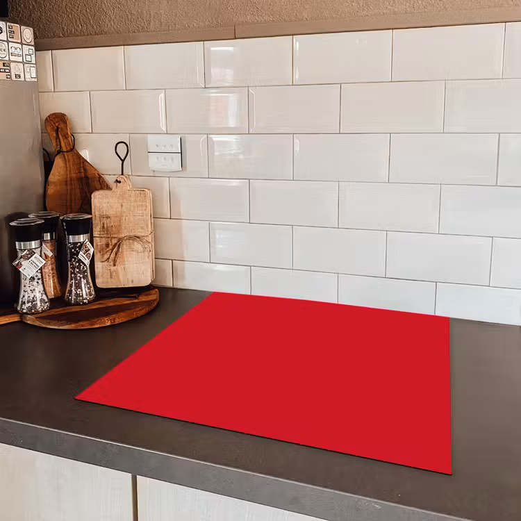 Crimson - Velvet - Rood Inductie beschermer vinyl 3mm middel 274 -sfeer3