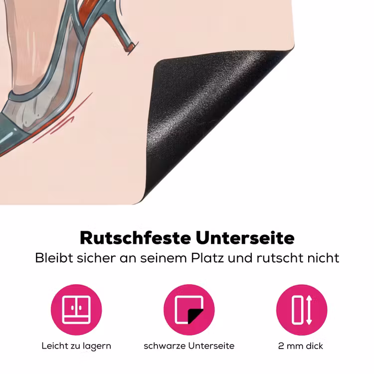 Vrouw - Schoen - Mode - Lifestyle - Groen Inductie beschermer vinyl 3mm middel -zzzzzzz-lf-onderkant
