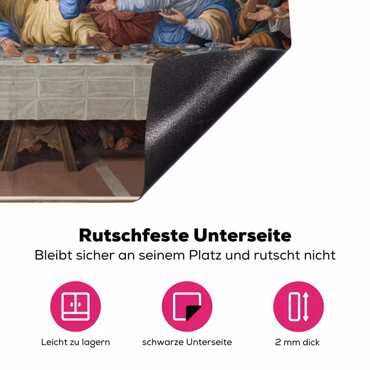Het laatste avondmaal - Leonardo da Vinci Inductie beschermer vinyl 3mm klein -zzzzzzz-lf-onderkant