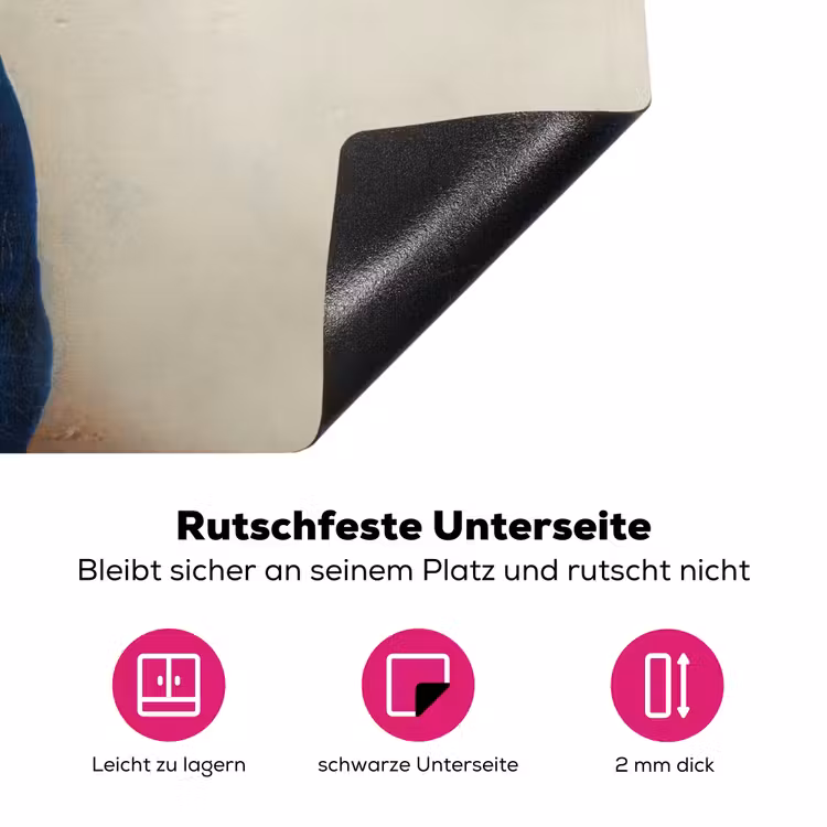 Het melkmeisje - Kunst - Oude meesters - Vermeer Inductie beschermer vinyl 3mm klein -zzzzzzz-lf-onderkant