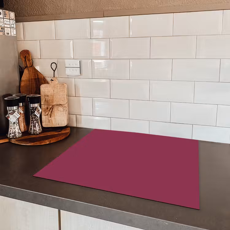 Deep - Rasberry - Rood Inductie beschermer vinyl 3mm middel 274 -sfeer3