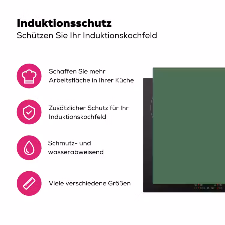 Deep - Sagewood - Groen Inductie beschermer vinyl 3mm middel 274 -zzzzzzz-lf-ups