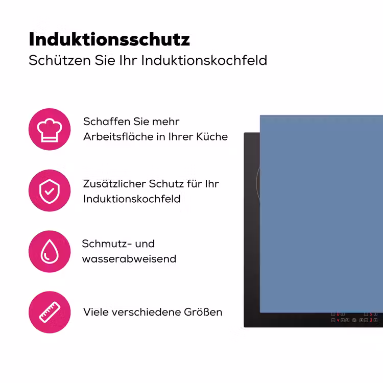 Denim - Breeze - Blauw Inductie beschermer vinyl 3mm middel 274 -zzzzzzz-lf-ups