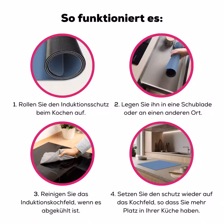 Denim - Breeze - Blauw Inductie beschermer vinyl 3mm middel 274 -zzzzzzz-lf-werking