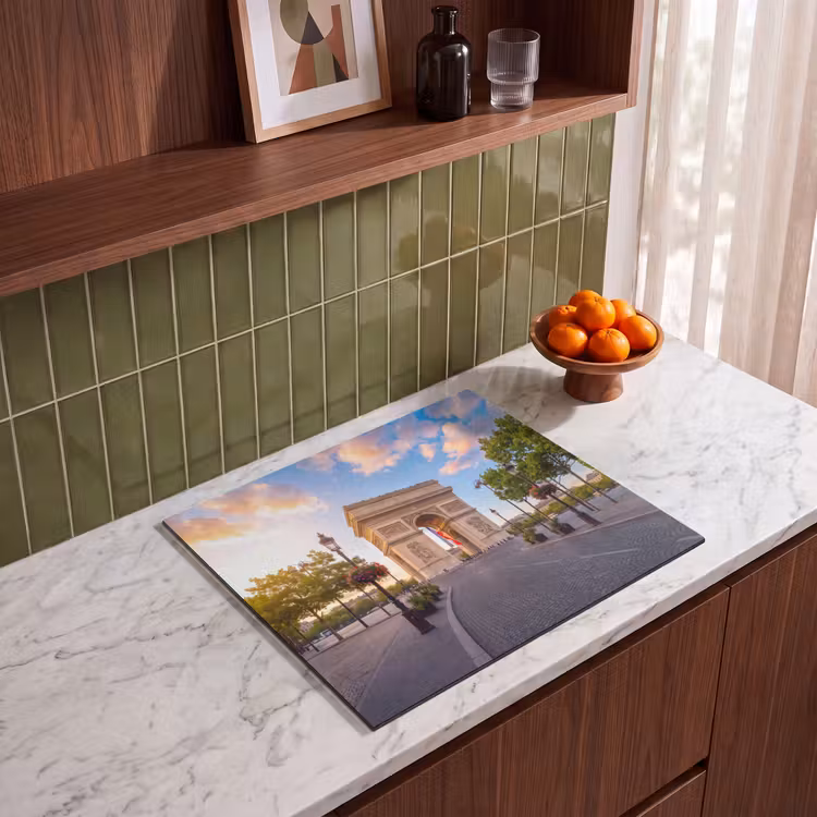 Monument - Parijs - Zonsondergang - Architectuur - Goud Inductie beschermer vinyl 3mm middel -sfeer8