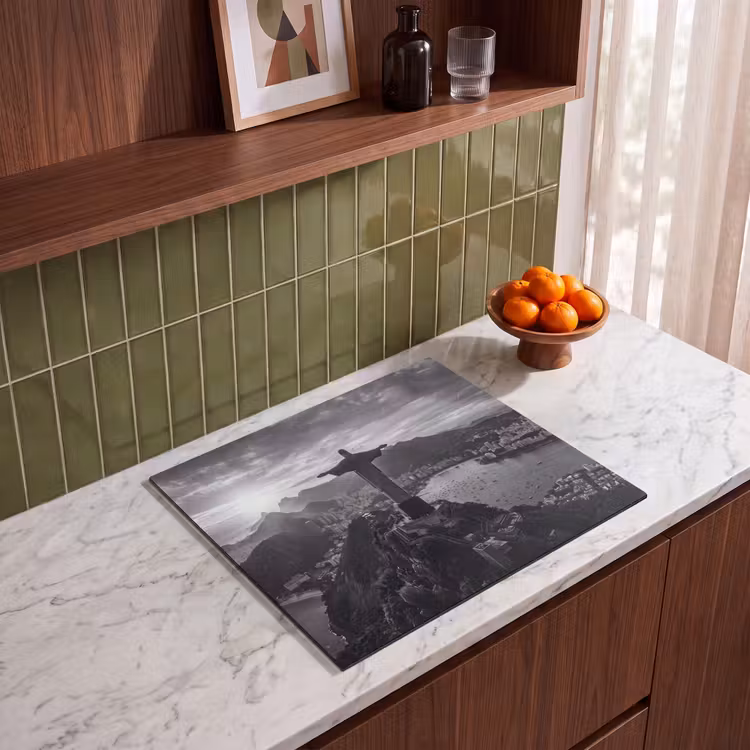 Monument - Stadsgezicht - Landschap - Zwart-wit Inductie beschermer vinyl 3mm middel -sfeer8