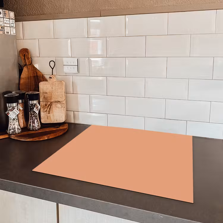 Desert - Coral - Koraal Inductie beschermer vinyl 3mm middel 274 -sfeer3