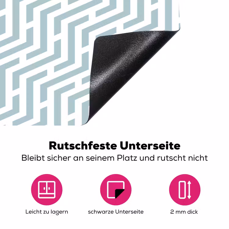 Design - Geometrie - Patroon - Groen Inductie beschermer vinyl 3mm klein 276 -zzzzzzz-lf-onderkant