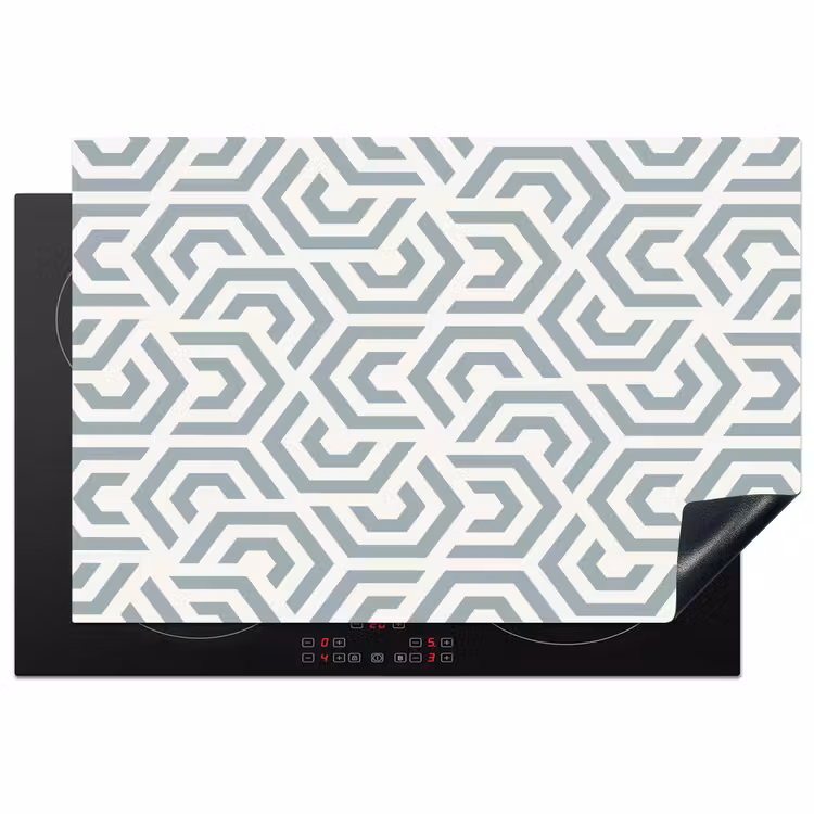 Design - Lijn - Patroon - Groen Inductie beschermer vinyl 3mm klein 276 -3d