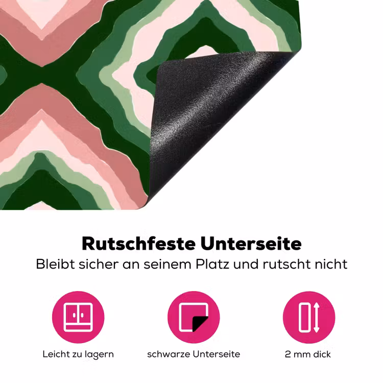 Ontwerp - Organisch - Kleurrijk Inductie beschermer vinyl 3mm klein 276 -zzzzzzz-lf-onderkant
