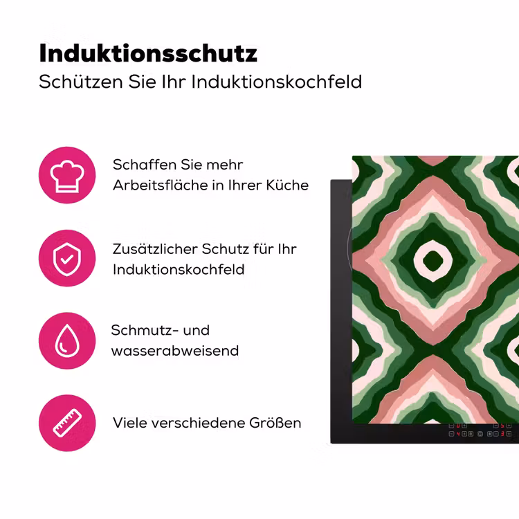 Ontwerp - Organisch - Kleurrijk Inductie beschermer vinyl 3mm klein 276 -zzzzzzz-lf-ups