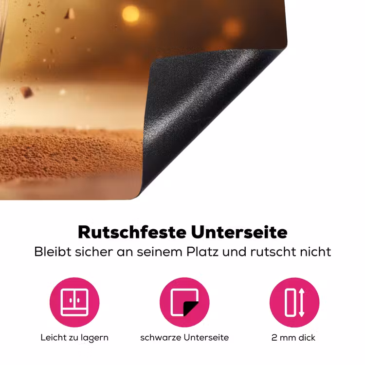 Dessert - Chocolade - Zoet - Eten Inductie beschermer vinyl 3mm klein -zzzzzzz-lf-onderkant