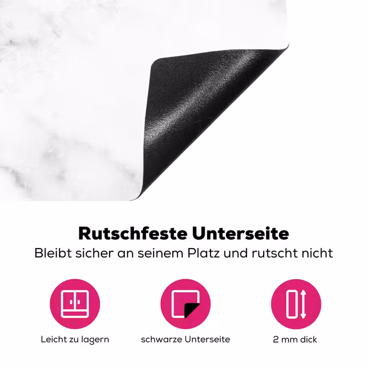 Elegantie van Wit Marmer Inductie beschermer vinyl 3mm klein -zzzzzzz-lf-onderkant