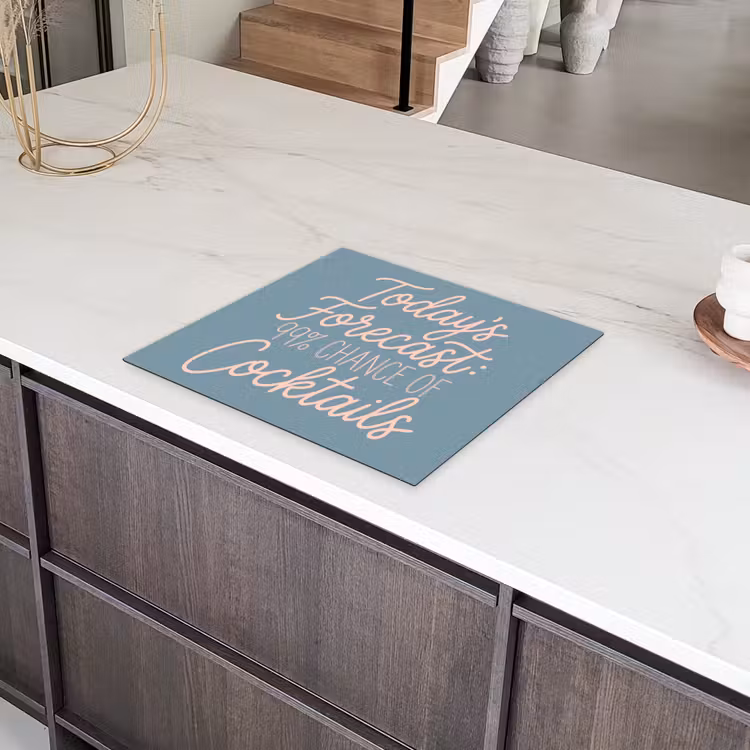 Today's Forecast - Cocktails - Blauw Inductie beschermer vinyl 3mm middel -sfeer8