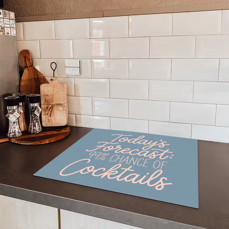 Today's Forecast - Cocktails - Blauw Inductie beschermer vinyl 3mm middel -sfeer3