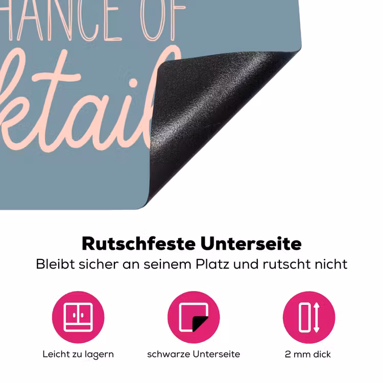 Today's Forecast - Cocktails - Blauw Inductie beschermer vinyl 3mm middel -zzzzzzz-lf-onderkant