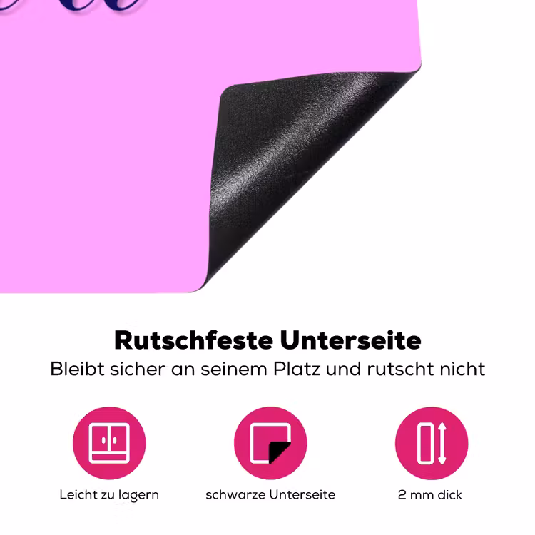 Diva - Lip - Panterprint - Roze Inductie beschermer vinyl 3mm klein -zzzzzzz-lf-onderkant