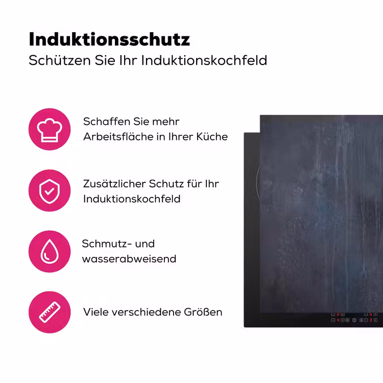Herdabdeckplatte - Drei Fische – Seil - Drie vissen - Touw Inductie beschermer vinyl 3mm middel