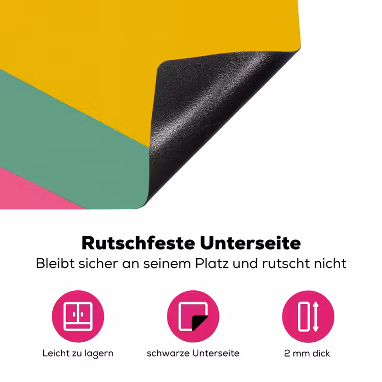 Driehoeken - Kleurrijk - Abstract Inductie beschermer vinyl 3mm klein -zzzzzzz-lf-onderkant