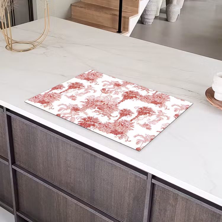 Jungle - Natuur - Rood Inductie beschermer vinyl 3mm klein 276 -sfeer8