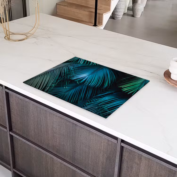 Inductie mat - Jungle - Inductie beschermer - Palmblad - Natuur Inductie beschermer vinyl 3mm klein -sfeer8