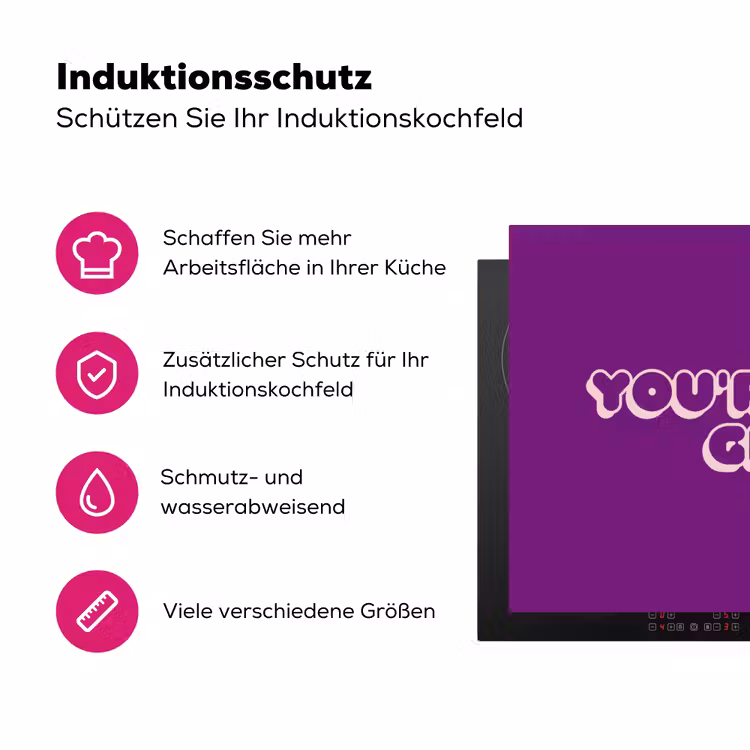 You're doing great - Paars - Bubble letters Inductie beschermer vinyl 3mm klein -zzzzzzz-lf-ups
