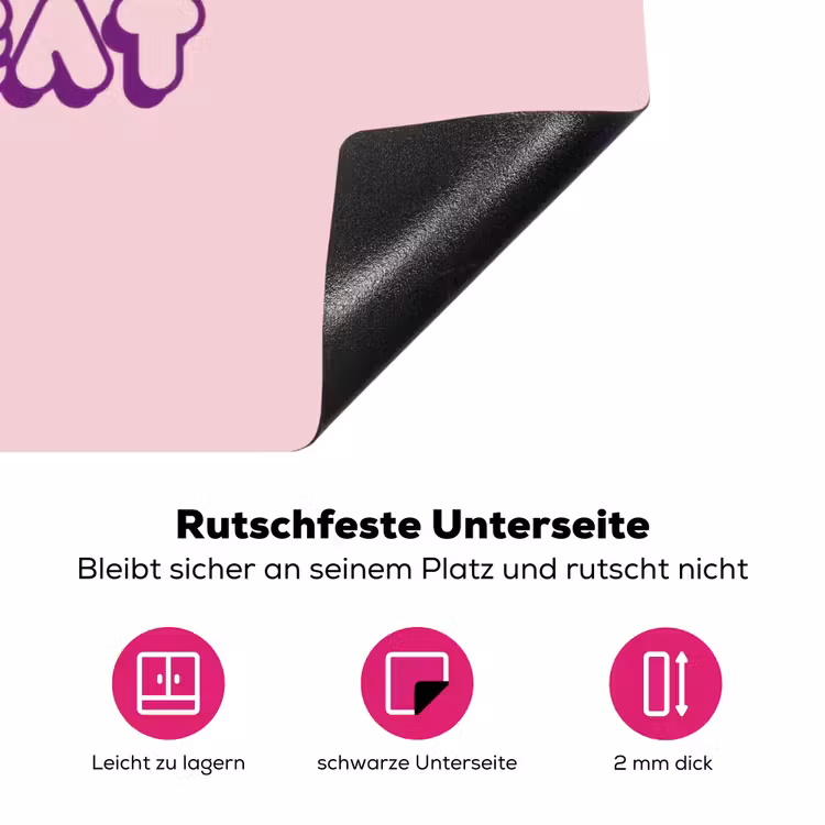 You're doing great - Roze - Bubble letters Inductie beschermer vinyl 3mm klein -zzzzzzz-lf-onderkant