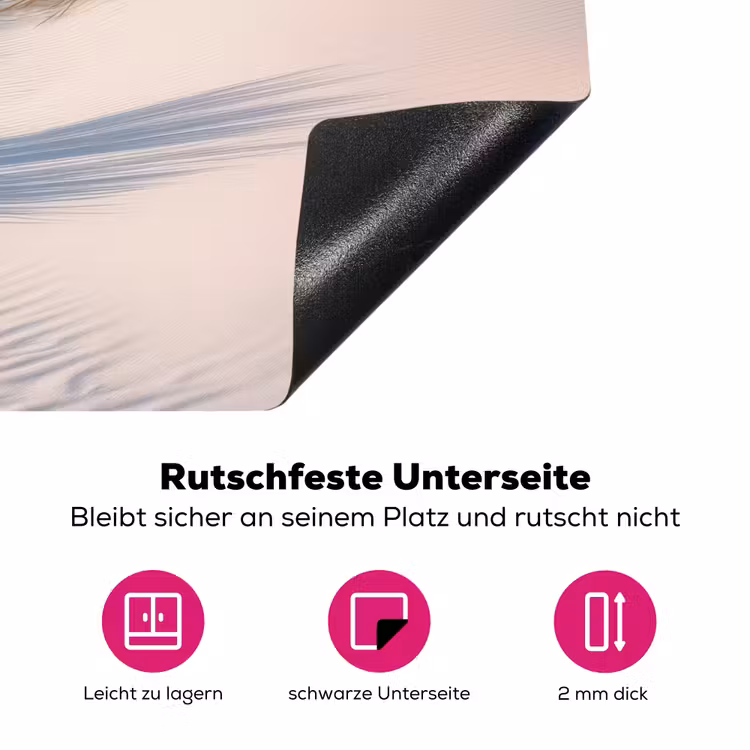 Duinen - Gras - Wolken - Beige Inductie beschermer vinyl 3mm klein -zzzzzzz-lf-onderkant