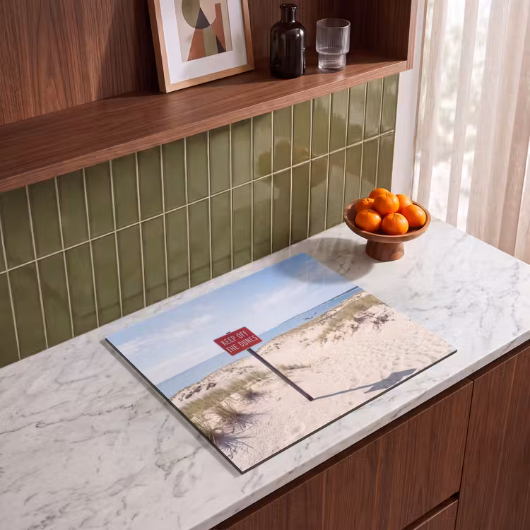 Duin - Bord - Kust - Landschap - Rood Inductie beschermer vinyl 3mm middel -sfeer8