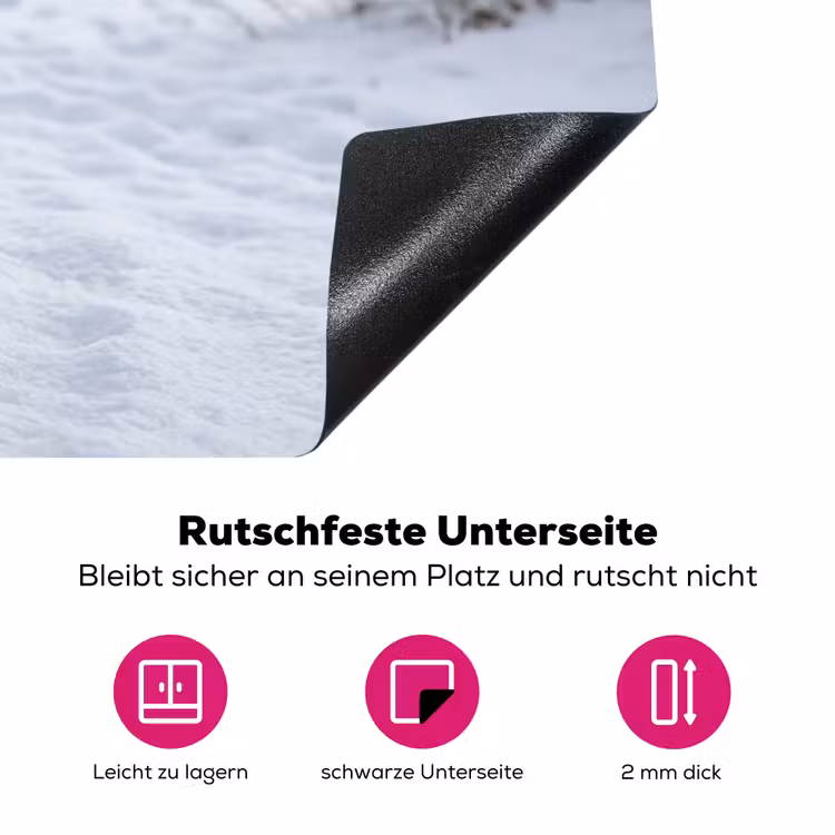 Duinen - Sneeuw - Strand - Winter - Serene Inductie beschermer vinyl 3mm klein -zzzzzzz-lf-onderkant